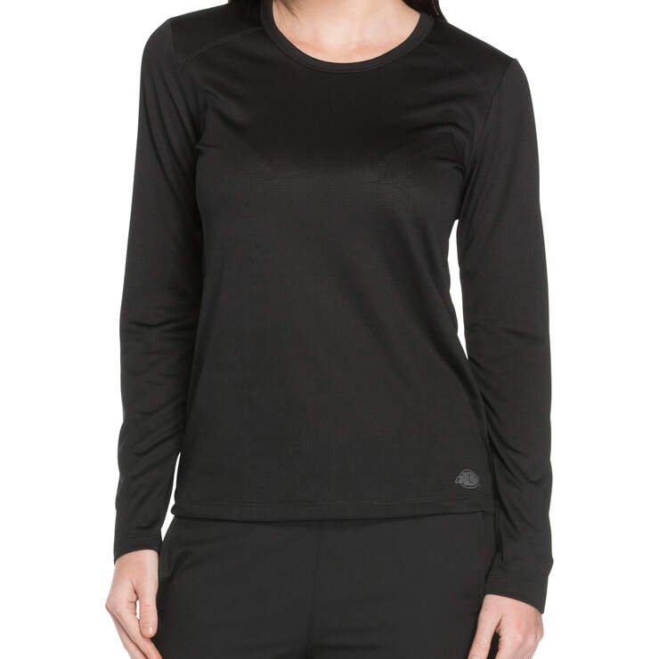 Women's Dynamix Long Sleeve Knit T-Shirt - Black (BLK) image number 1