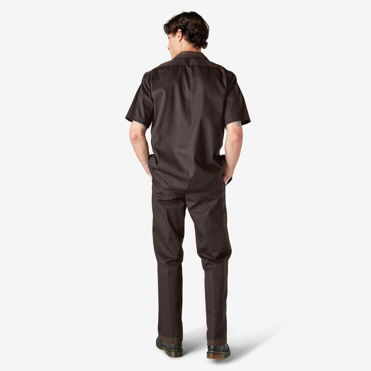 Short Sleeve Work Shirt - Dark Brown (DB) image number 10