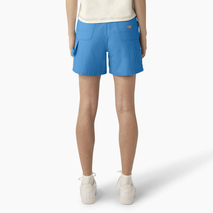 Women's Regular Fit Duck Shorts, 5" - Stonewashed Azure Blue (SWZ) image number 2