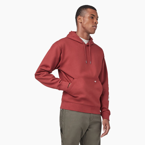 Water Repellent Sleeve Logo Hoodie - Fired Brick &#40;IK9&#41;