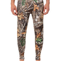Men's Realtree Camo Mid weight Performance Workwear Thermal Underwear Pants - REALTREE EDGE (RE9)