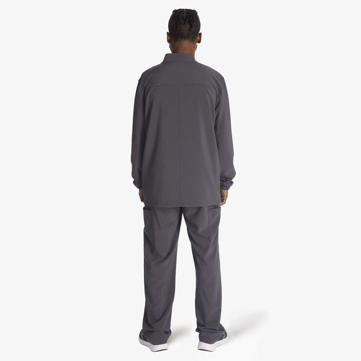 Men's EDS Essentials Zip Front Scrub Jacket - Pewter Gray (PEW) image number 6