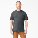 Heavyweight Short Sleeve Henley T-Shirt - Charcoal Gray &#40;CH&#41;