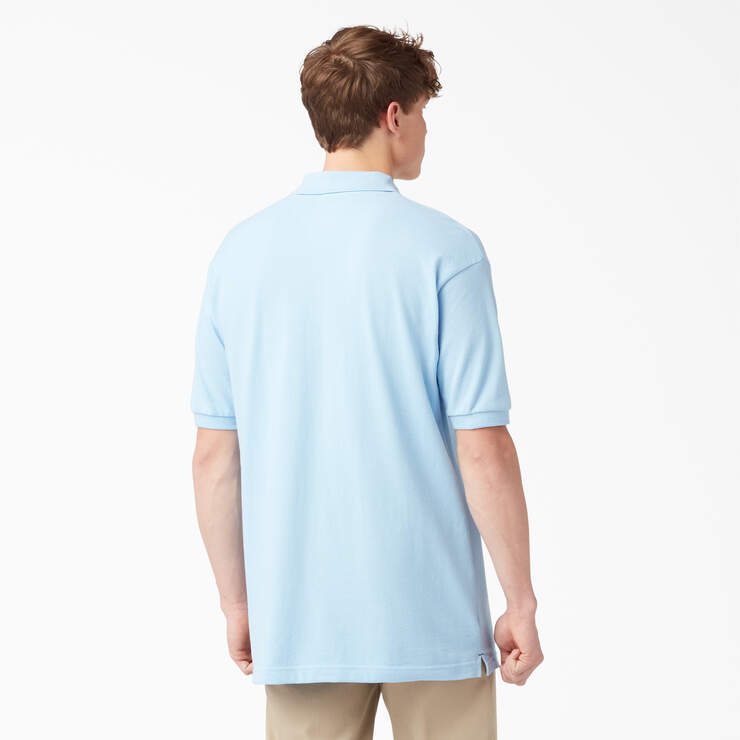 Adult Size Piqué Short Sleeve Polo - Light Blue (LB) image number 2
