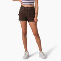 Women's Carpenter Shorts, 3" - Chocolate Brown (CB)