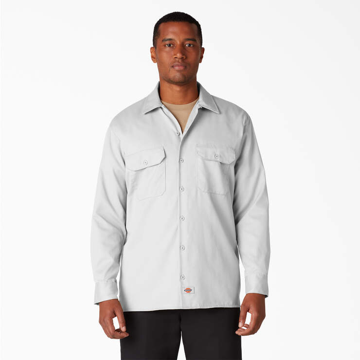 Long Sleeve Work Shirt - White (WH) image number 1