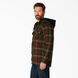 Fleece Hooded Flannel Shirt Jacket with Hydroshield - Forest Brown Duck Ombre Plaid &#40;F2P&#41;