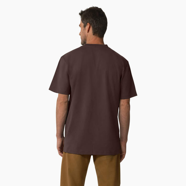 Short Sleeve Tri-Color Logo Graphic T-Shirt - Chocolate Brown (CB) image number 2