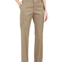 Women's Premium Relaxed Straight Cargo Pants (Plus) - Khaki (KH)