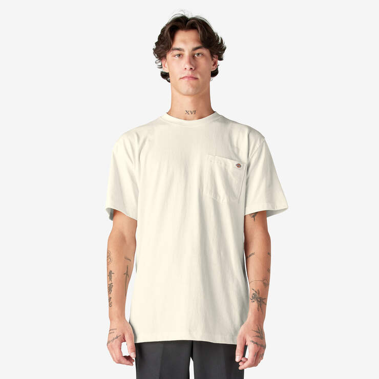 Heavyweight Short Sleeve Pocket T-Shirt - Natural Beige (NT) image number 1