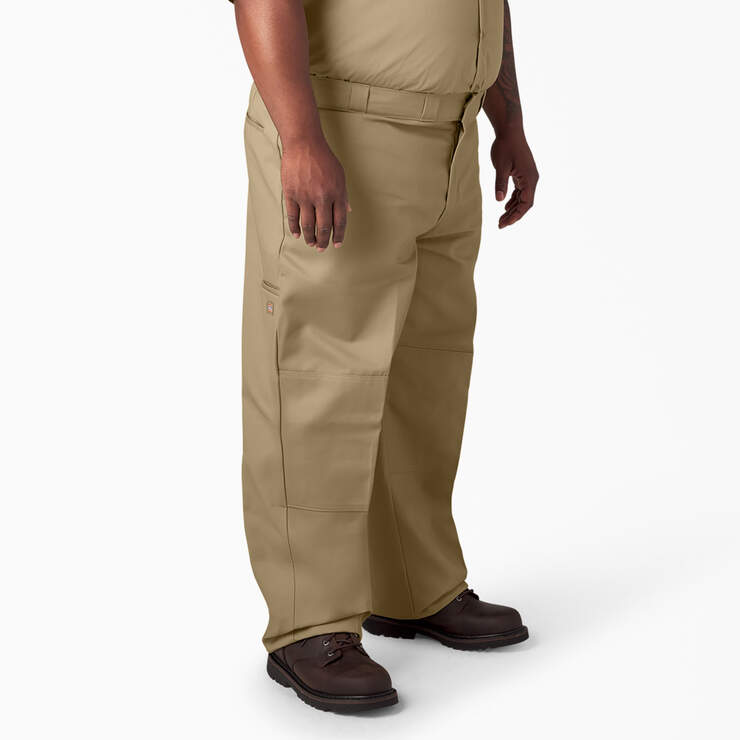 Loose Fit Double Knee Work Pants - Khaki (KH) image number 8