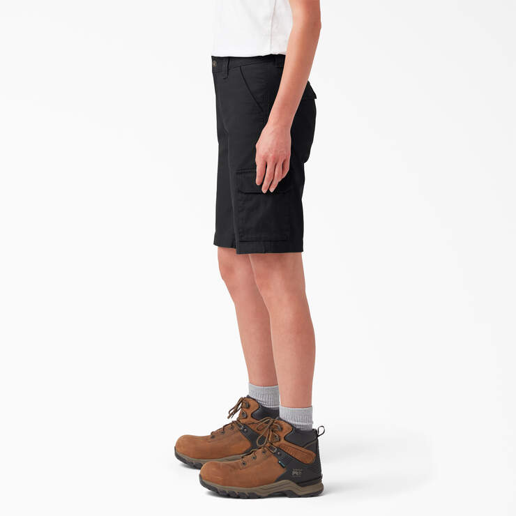 Women's Ripstop Cargo Shorts, 9" - Black (BKX) image number 3