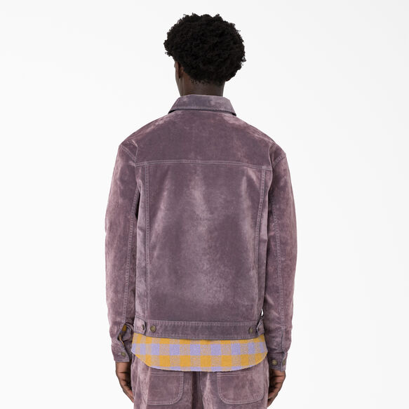 Opening Ceremony Flock Denim Utility Jacket - Lilac &#40;LC&#41;