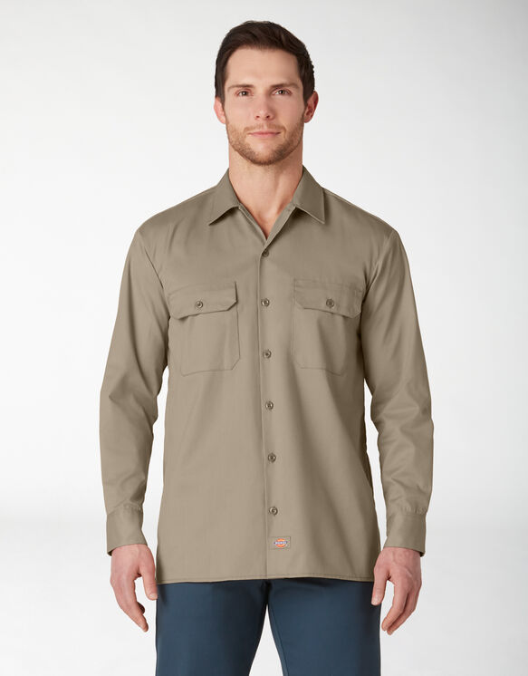 FLEX Cooling Long Sleeve Work Shirt - Dickies US, Desert Khaki