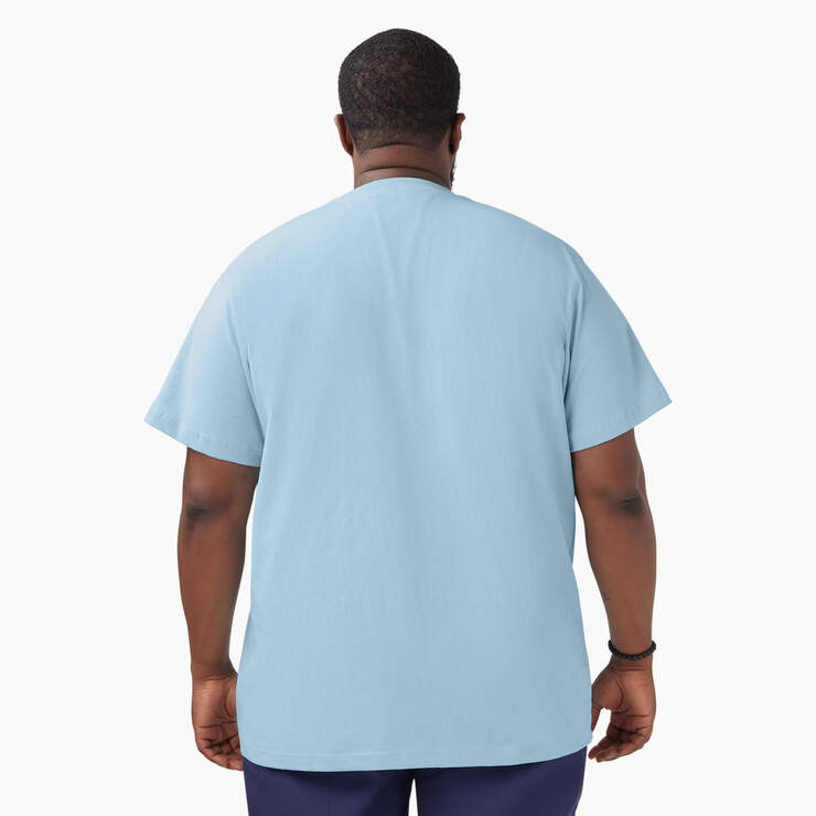 Heavyweight Short Sleeve Pocket T-Shirt - Cool Blue (UL2) image number 6