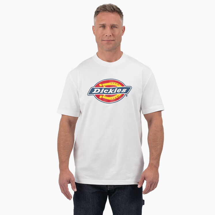 Short Sleeve Tri-Color Logo Graphic T-Shirt - White &#40;WH&#41;