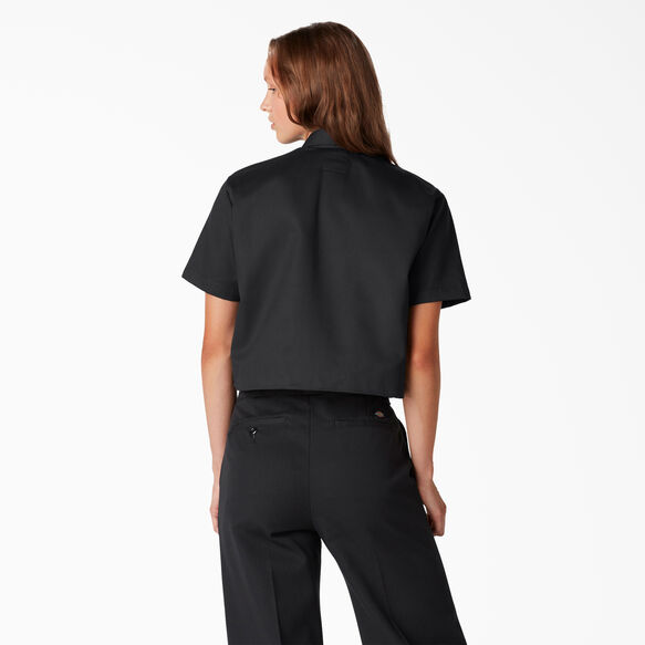 Women&#39;s Cropped Work Shirt - Black &#40;BK&#41;