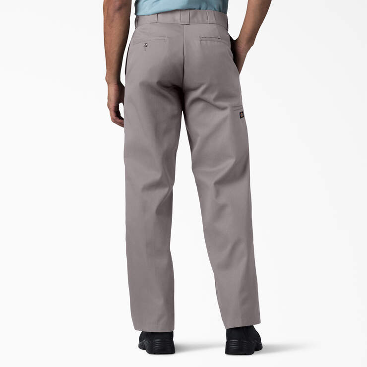 Loose Fit Double Knee Work Pants - Silver (SV) image number 2