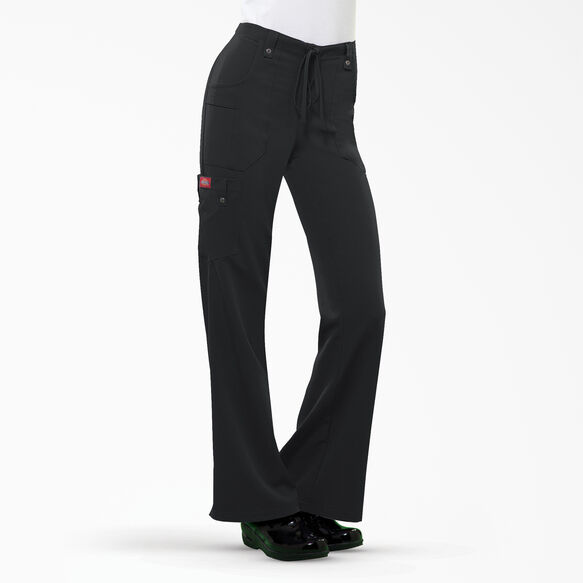 Women&#39;s Xtreme Stretch Flare Leg Cargo Scrub Pants - Black &#40;BLK&#41;