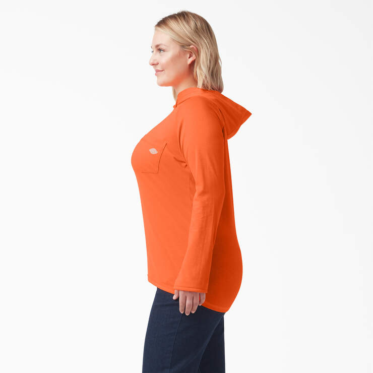 Women's Plus Cooling Performance Sun Shirt - Bright Orange (BOD) image number 3