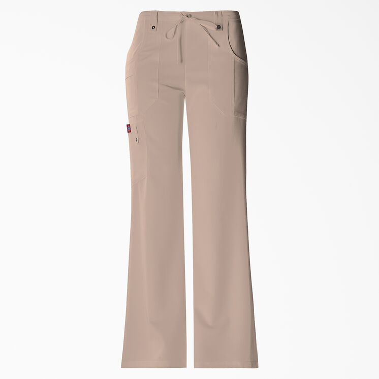 Women's Xtreme Stretch Flare Leg Cargo Scrub Pants - Khaki (KHA)