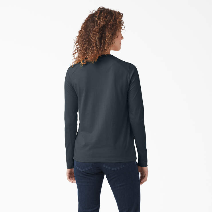 Women's Heavyweight Henley - Forest Heather (F1H) image number 2