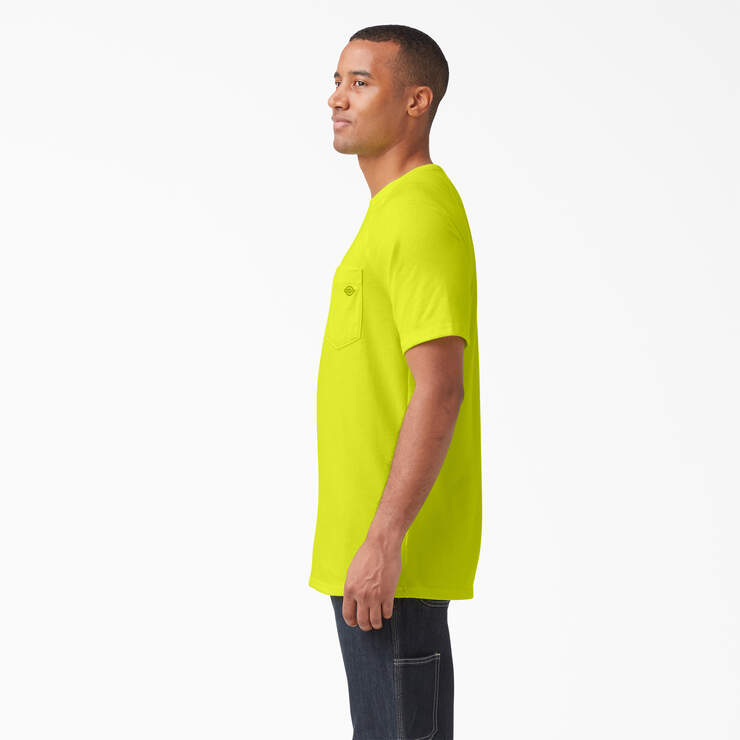 Cooling Short Sleeve Pocket T-Shirt - Bright Yellow (BWD) image number 3