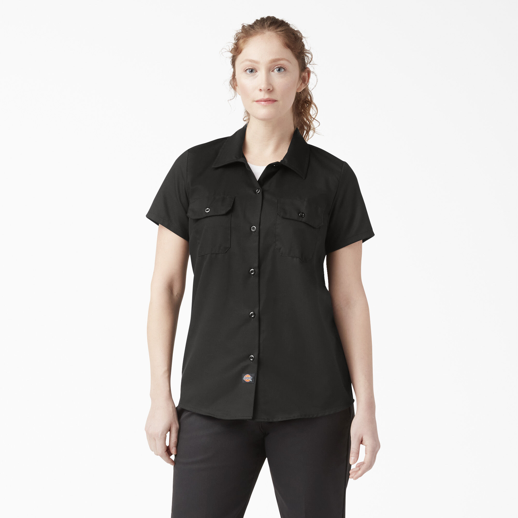 Short Sleeve Work Shirt | Womens Tops 