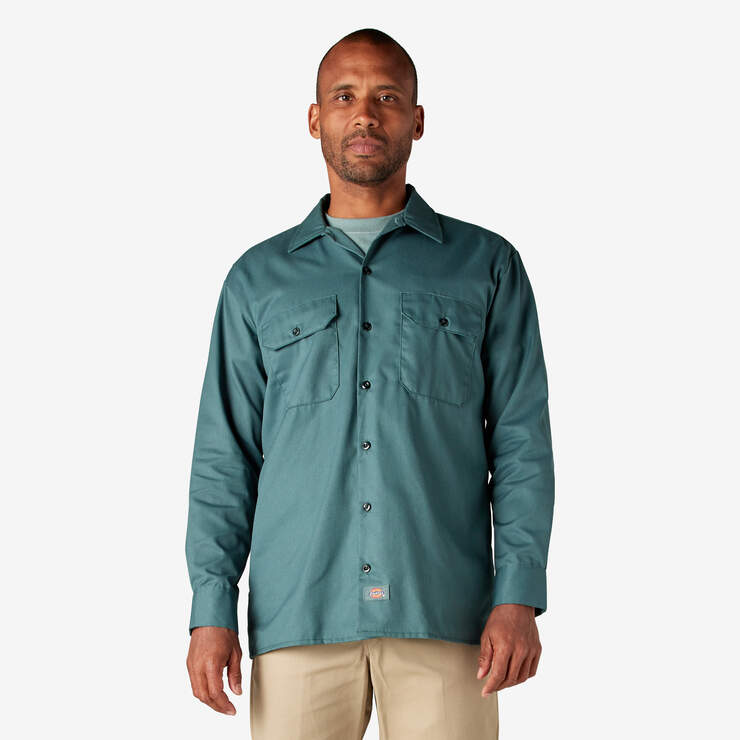 Long Sleeve Work Shirt - Lincoln Green (LN) image number 1