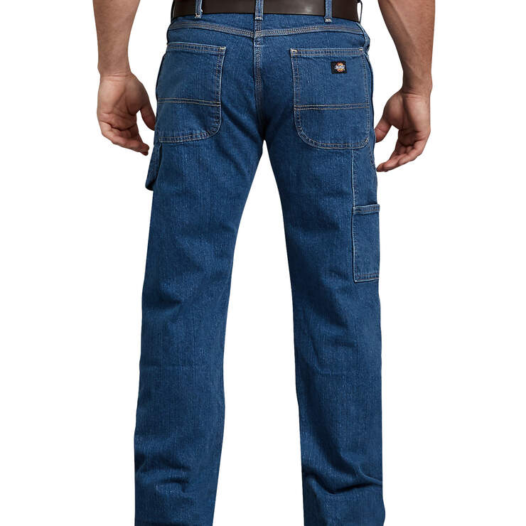 Relaxed Fit Straight Leg Carpenter Denim Jeans - Stonewashed Indigo Blue (FSI) image number 2