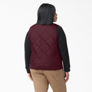Women&rsquo;s Plus Quilted Vest - Burgundy &#40;BY&#41;