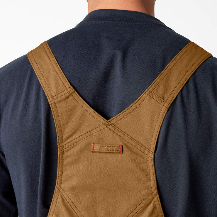 Waxed Canvas Double Front Bib Overalls - Brown Duck (BD) image number 8