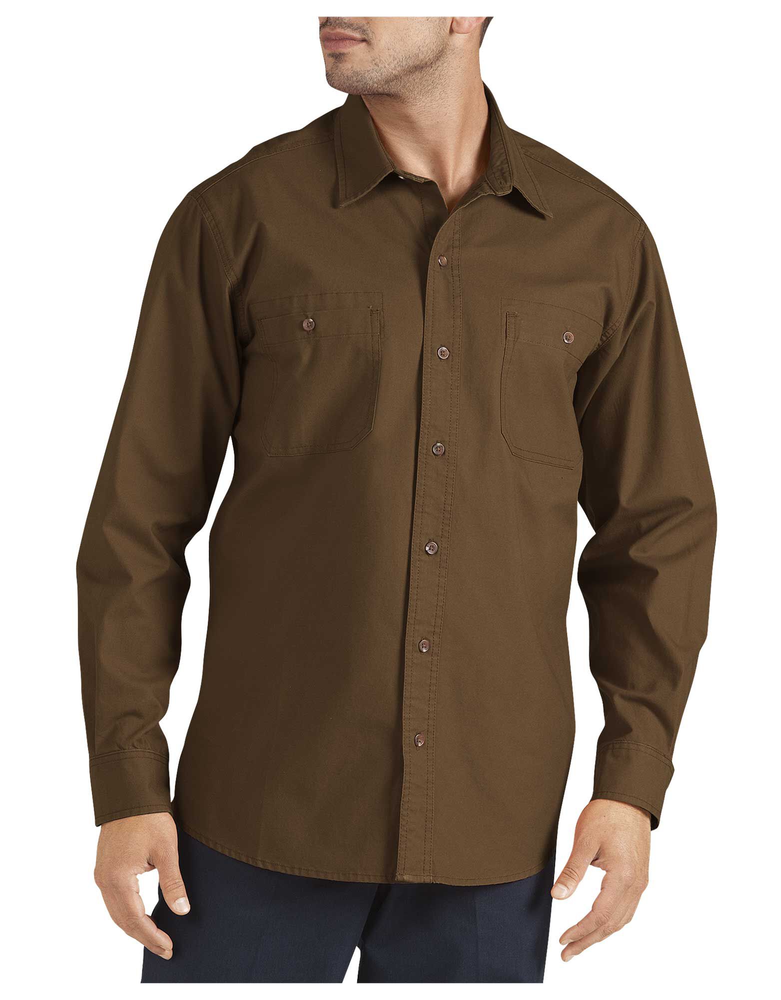 Long Sleeve Cotton Canvas Shirt | Mens Shirts | Dickies