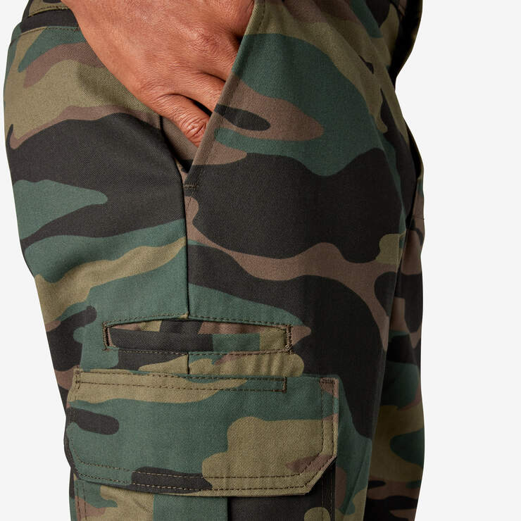 FLEX Regular Fit Cargo Pants - Hunter Green Camo (HRC) image number 9