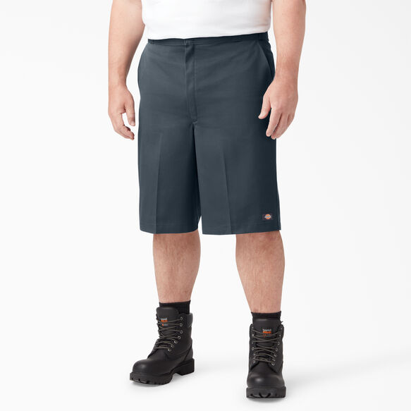 Loose Fit Flat Front Work Shorts, 13&quot; - Diesel Gray &#40;YG&#41;