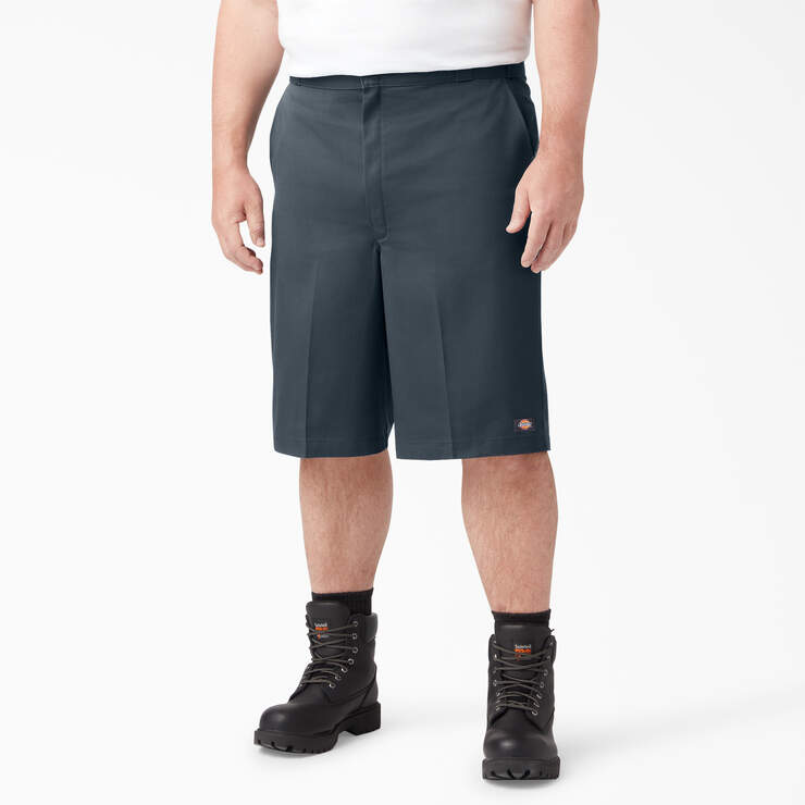 Loose Fit Flat Front Work Shorts, 13" - Diesel Gray (YG) image number 4