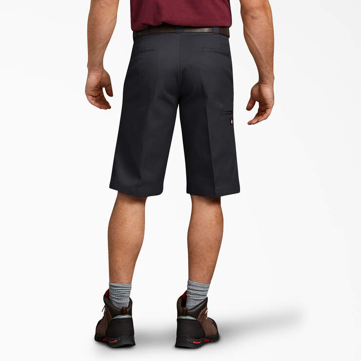 Relaxed Fit Multi-Use Pocket Work Shorts, 13" - Black (BK) image number 2