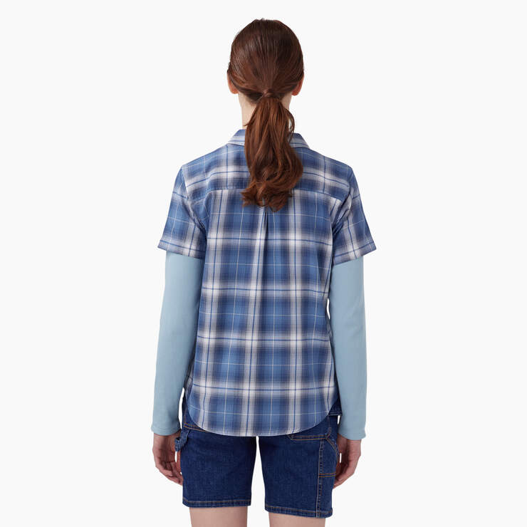 Women’s Plaid Woven Shirt - Coronet Blue Herringbone Plaid (RPH) image number 2