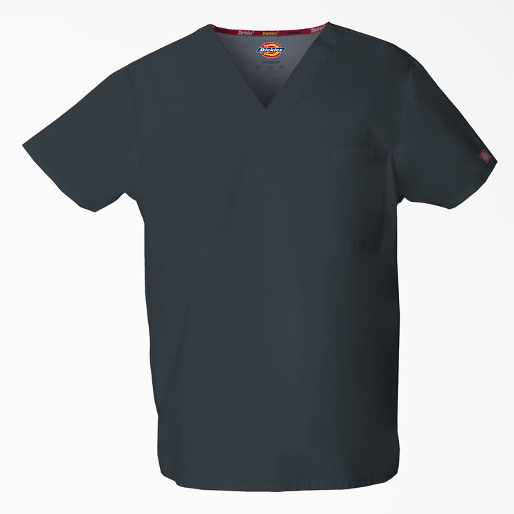 Unisex EDS Signature V-Neck Scrub Top - Pewter Gray (PEW)