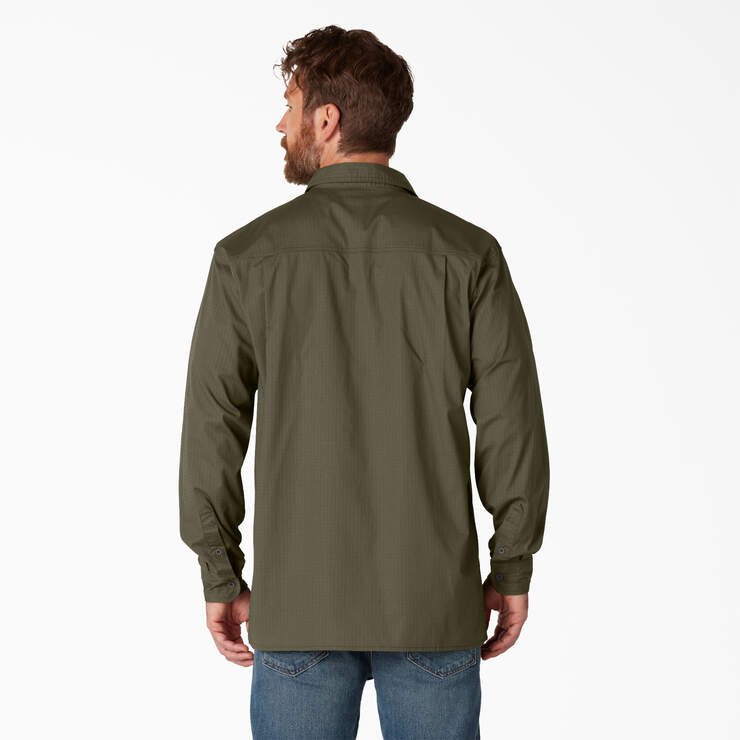 FLEX Ripstop Long Sleeve Shirt - Rinsed Military Green (RML) image number 2
