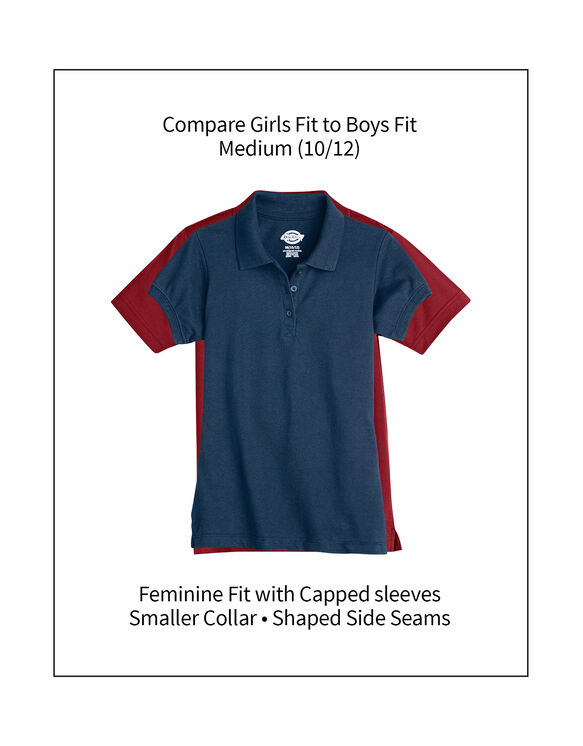 Girls&#39; Short Sleeve Pique Polo Shirt, 4-6 - Light Blue &#40;LB&#41;