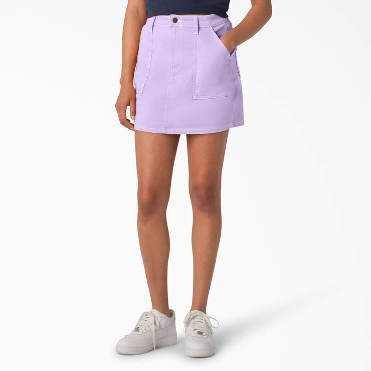 Women's High Waisted Carpenter Skirt - Purple Rose (UR2) image number 1