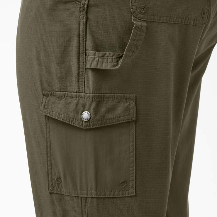 Women's Plus Cooling Ripstop Bib Overalls - Rinsed Military Green (RML) image number 7