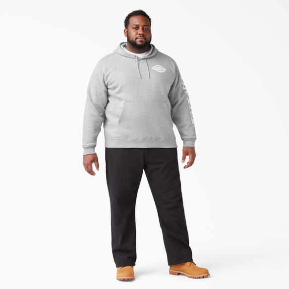 Logo Sleeve Fleece Hoodie - Heather Gray &#40;HG&#41;