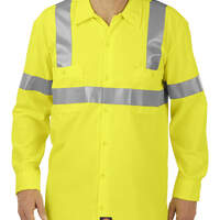 High Visibility ANSI Class 2 Long Sleeve Work Shirt - ANSI Yellow (AY)