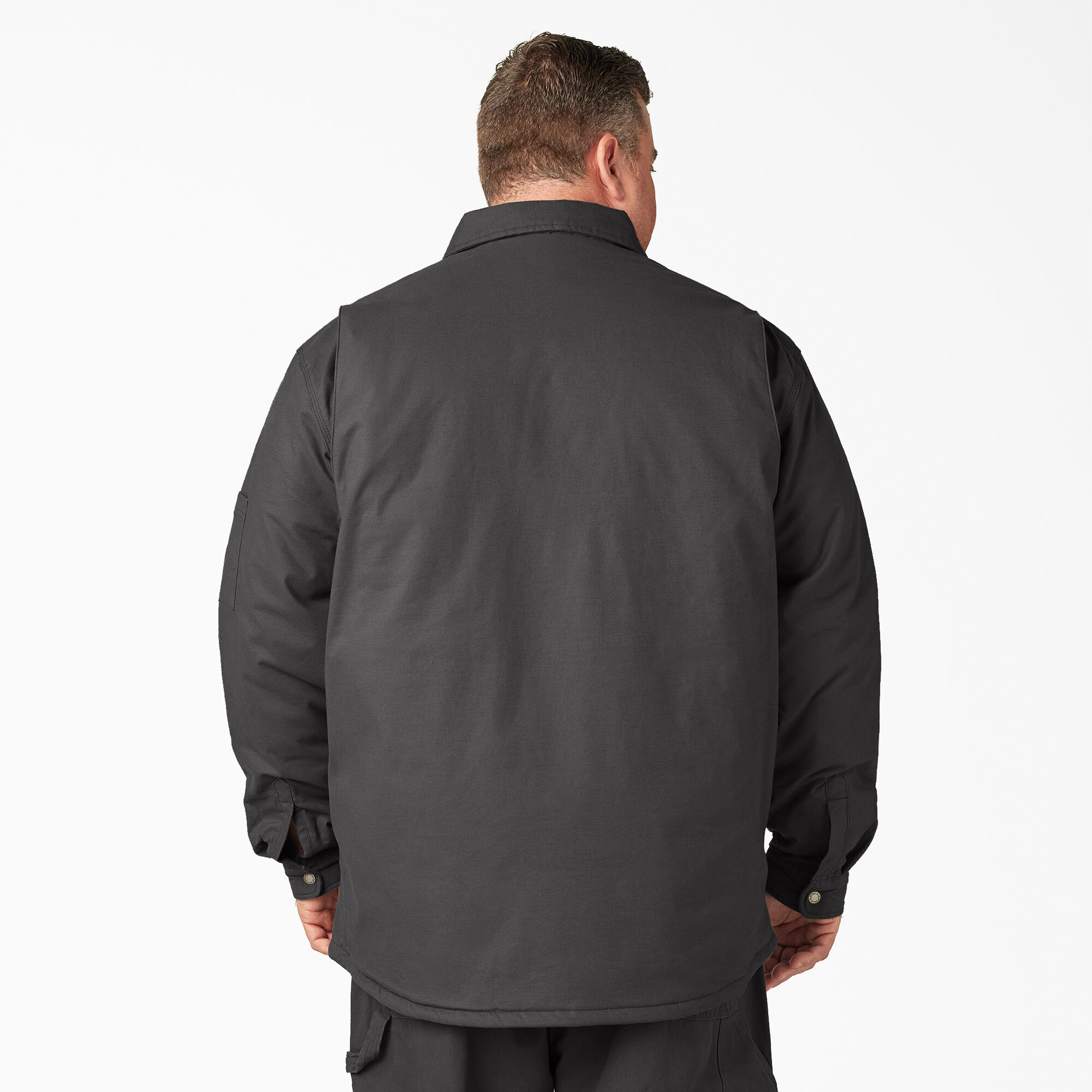 Men s Water Repellent Fleece Lined Duck Shirt Jacket Dickies US