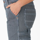 Women&rsquo;s Hickory Stripe Carpenter Shorts, 11&quot; - Blue White Hickory Stripe &#40;RHS&#41;