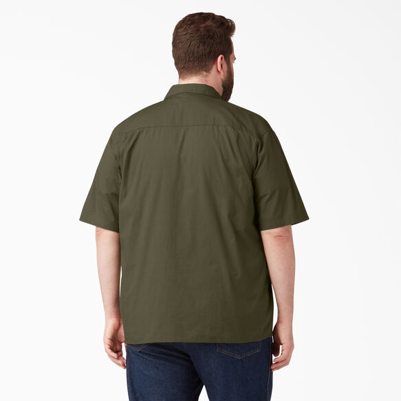 Short Sleeve Ripstop Work Shirt - Rinsed Military Green &#40;RML&#41;