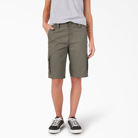 Women&#39;s Relaxed Fit Cargo Shorts, 11&quot; - Grape Leaf &#40;GE&#41;