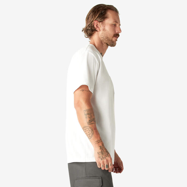 Heavyweight Short Sleeve Pocket T-Shirt - White (WH) image number 4